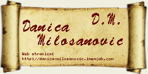 Danica Milošanović vizit kartica